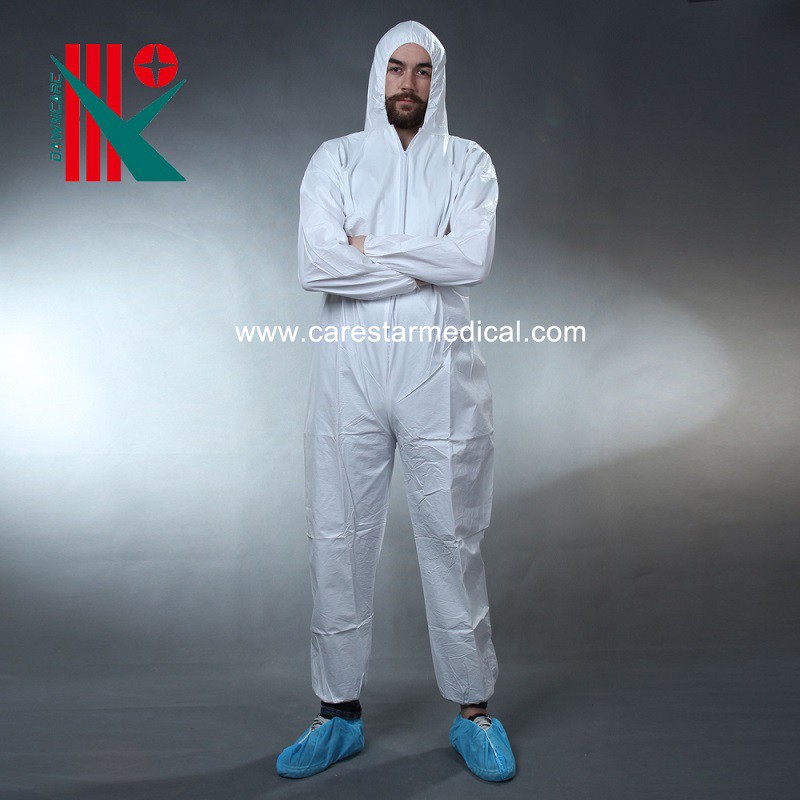 Заштитни комбинезон од полипропилена за једнократну употребу са капуљачом